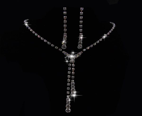 simple design crystal bridal earrings necklace set women bride wedding jewelry set shinning rhinestone necklace earring for 6057967, White
simple design crystal bridal earrings necklace set women bride wedding jewelry set shinning rhinestone necklace earring for 6057967, White