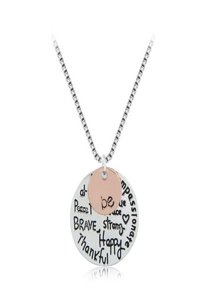 twotone quotbequot graffiti friend brave happy strong thankfull lettering charm round pendant necklaces for women039s fas5619165, Silver
twotone quotbequot graffiti friend brave happy strong thankfull lettering charm round pendant necklaces for women039s fas5619165, Silver
