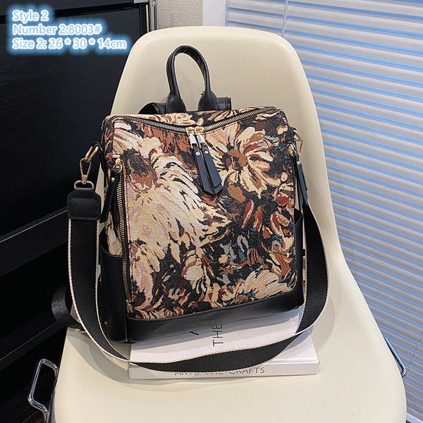 Factory wholesale ladies shoulder bag 2 styles outdoor sports casual canvas backpack light wear-resistant printed handbag double zipper fashion backpacks, Black-9656#-printing
Factory wholesale ladies shoulder bag 2 styles outdoor sports casual canvas backpack light wear-resistant printed handbag double zipper fashion backpacks, Black-9656#-printing
