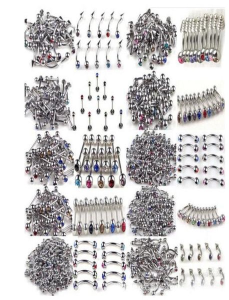 100pcs body jewelry piercings stainless steel rhinestone belly rings tongue lip piercing mix lots6577205, Silver
100pcs body jewelry piercings stainless steel rhinestone belly rings tongue lip piercing mix lots6577205, Silver
