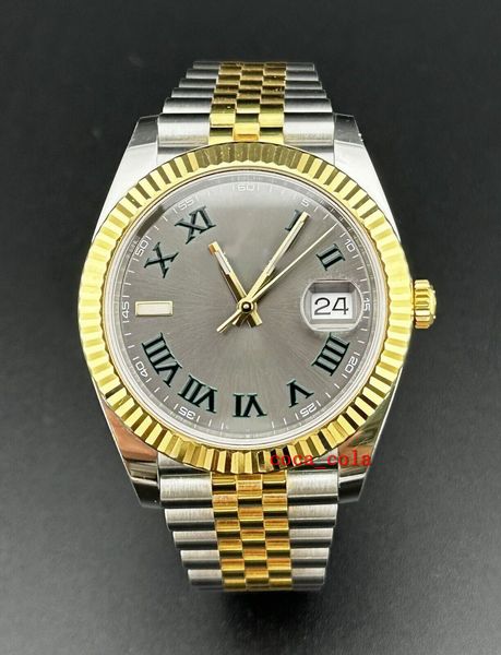 new watch strap luxury wristwatch 41 men steel watch wimbledon dial fluted bezel jubilee 126334 movement 904l automatic mens bracelet waterp, Slivery;brown
new watch strap luxury wristwatch 41 men steel watch wimbledon dial fluted bezel jubilee 126334 movement 904l automatic mens bracelet waterp, Slivery;brown