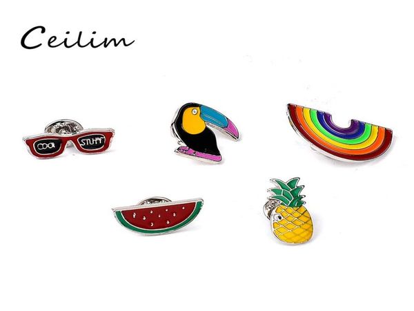 new cartoon diy collar brooch set rainbow watermelon pineapple crow eyesweyes enamel lapel pins badge for women fashion jewelry wh1959155, Gray
new cartoon diy collar brooch set rainbow watermelon pineapple crow eyesweyes enamel lapel pins badge for women fashion jewelry wh1959155, Gray