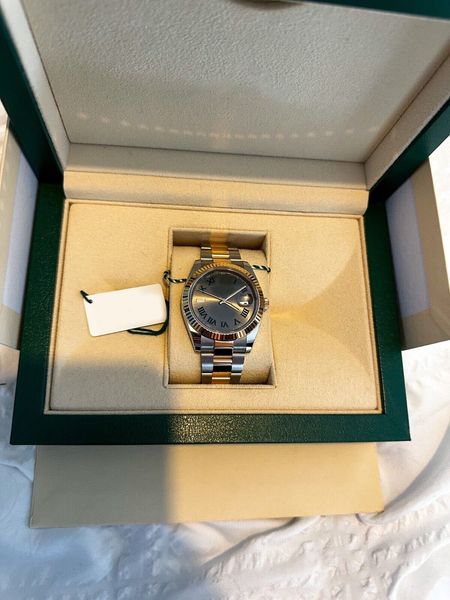new watch strap luxury wristwatch 41 126334 41mm wimbledon dial box and papers movement 904l automatic mens bracelet waterproof men's w, Slivery;golden
new watch strap luxury wristwatch 41 126334 41mm wimbledon dial box and papers movement 904l automatic mens bracelet waterproof men's w, Slivery;golden