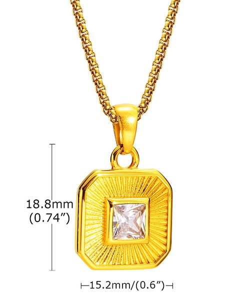 women's pendnat necklace personalized and trendy stainless steel square pendant necklace inlay cubic zirconia jewelry gift yw36pn-1616, Golden;silver
women's pendnat necklace personalized and trendy stainless steel square pendant necklace inlay cubic zirconia jewelry gift yw36pn-1616, Golden;silver
