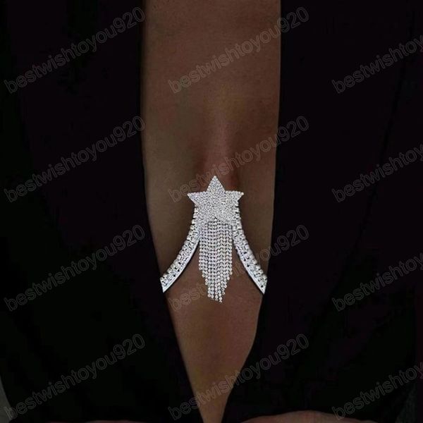 summer new trend metal rhinestone star tassel chest chain hip hop party creative body chain women's charm jewelry gift, Slivery;golden
summer new trend metal rhinestone star tassel chest chain hip hop party creative body chain women's charm jewelry gift, Slivery;golden