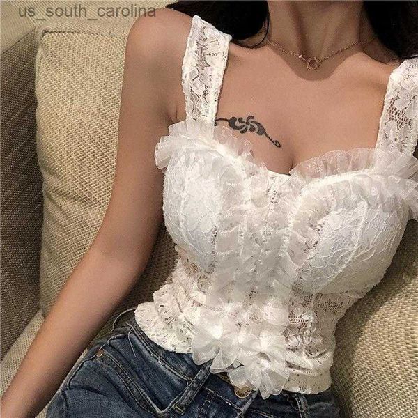 camis korean solid camis t shirt for women sleeveless tank summer slim vest woman patchwork ruffles lace vintage fashion dropshipping l23052, White
camis korean solid camis t shirt for women sleeveless tank summer slim vest woman patchwork ruffles lace vintage fashion dropshipping l23052, White