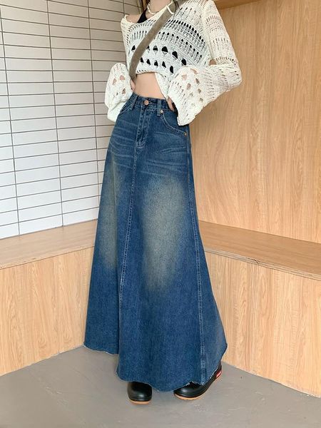 dresses guuzyuviz vintage long denim skirt woman jean skirts for ladies a line, Black;gray
dresses guuzyuviz vintage long denim skirt woman jean skirts for ladies a line, Black;gray