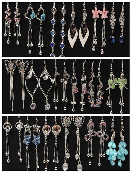 anti allergy crystal tassels earrings flower butterfly peacock love heart hanging long earrings box packed mixed 20 style 20pairs5935046, Silver
anti allergy crystal tassels earrings flower butterfly peacock love heart hanging long earrings box packed mixed 20 style 20pairs5935046, Silver