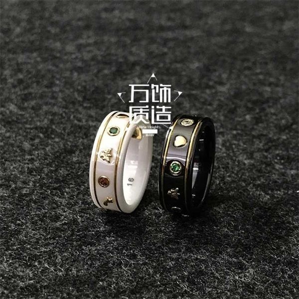 new 2023 designer jewelry bracelet necklace black-and-white ceramic sign 18k bee planet couple ring, Silver
new 2023 designer jewelry bracelet necklace black-and-white ceramic sign 18k bee planet couple ring, Silver