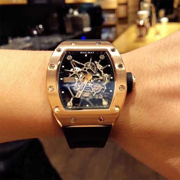 designer watches richards men's automatic mechanical watch japan west iron city movement natural rubber watchband size 50x42mm316 fine, Slivery;black
designer watches richards men's automatic mechanical watch japan west iron city movement natural rubber watchband size 50x42mm316 fine, Slivery;black