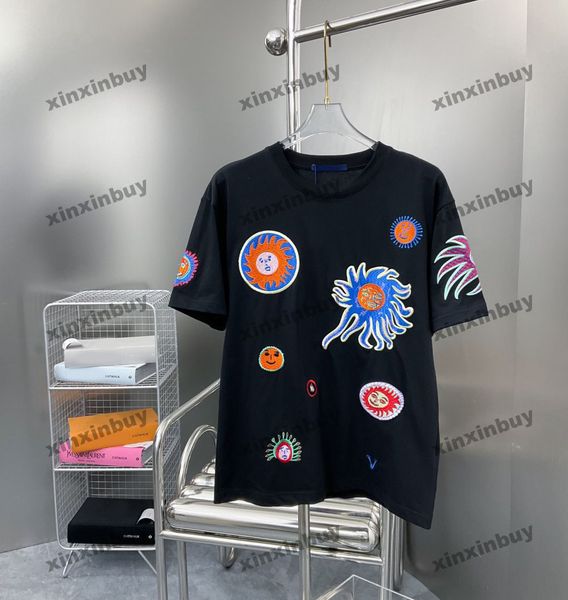 xinxinbuy men designer tee t shirt 23ss face sunfish pattern embroidery dots short sleeve cotton women red white black s-xl, Black;brown
xinxinbuy men designer tee t shirt 23ss face sunfish pattern embroidery dots short sleeve cotton women red white black s-xl, Black;brown