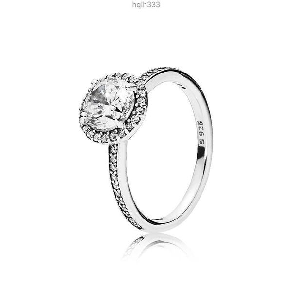real 925 sterling silver cz diamond ring with original box set fit pandora style wedding ring engagement jewelry for women girlszorp0tp7, Golden;silver