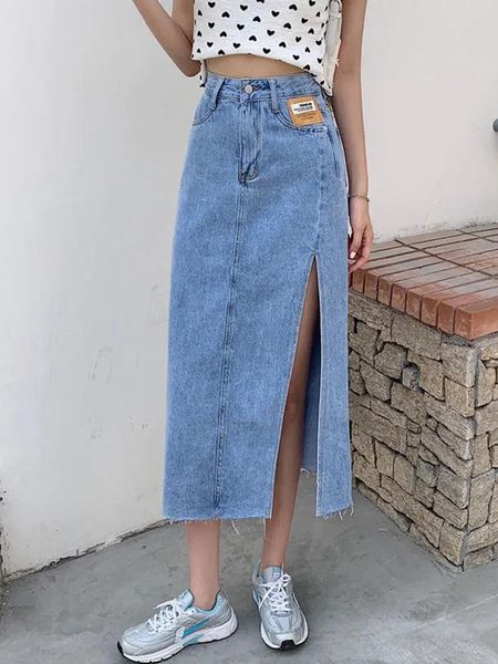 dresses classic high waist side slit bag hip denim skirt woman fashion s5xl loose raw edge midi jean skirt slim aline denim skirt, Black;gray
dresses classic high waist side slit bag hip denim skirt woman fashion s5xl loose raw edge midi jean skirt slim aline denim skirt, Black;gray