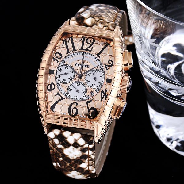 croco tonneau python leather mens watch rose gold champagne dial swiss quartz sapphire crystal luxury wristwatch 4 colors, Slivery;brown
croco tonneau python leather mens watch rose gold champagne dial swiss quartz sapphire crystal luxury wristwatch 4 colors, Slivery;brown
