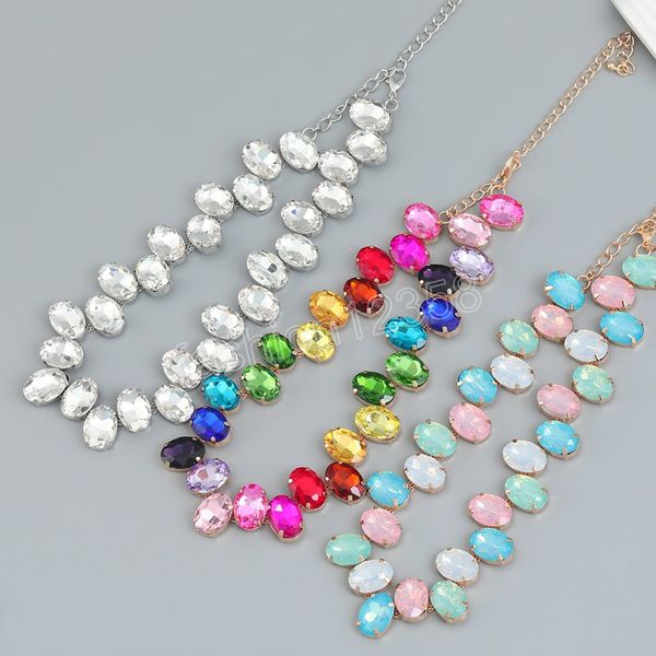 fashion metal oval glass geometry choker necklace party creative jewelry women's charm accessories gift, Golden;silver
fashion metal oval glass geometry choker necklace party creative jewelry women's charm accessories gift, Golden;silver