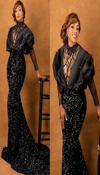 aso ebi black mermaid formal evening dresses glitter sequined 2022 arabic dubai african celebrity party gowns full sleeves beads h8312922, Black;red
aso ebi black mermaid formal evening dresses glitter sequined 2022 arabic dubai african celebrity party gowns full sleeves beads h8312922, Black;red