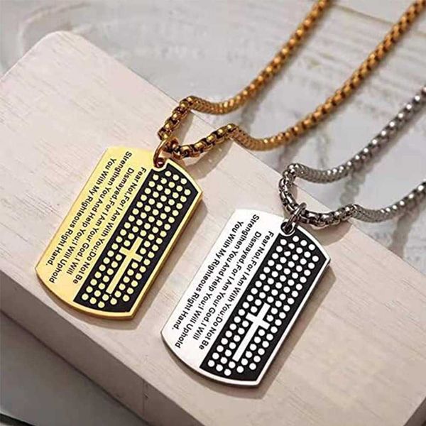 mens dog tag pendant necklace chain with cross stainless steel necklaces with bible 18k gold plated collier jewelry bijoux wholesale, Silver
mens dog tag pendant necklace chain with cross stainless steel necklaces with bible 18k gold plated collier jewelry bijoux wholesale, Silver