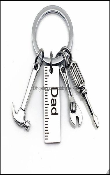 key rings jewelry mini hand tools chains ring wrench screwdriver hammer keychain charm holder stainless steel keyring for father d2405208, Slivery;golden 
key rings jewelry mini hand tools chains ring wrench screwdriver hammer keychain charm holder stainless steel keyring for father d2405208, Slivery;golden