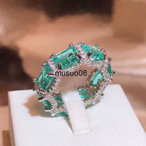 band rings 925 stamp high-definition paraiba zircon jewelry heavy industry inlaid aquamarine z ring women's party wedding rings j230602, Silver
band rings 925 stamp high-definition paraiba zircon jewelry heavy industry inlaid aquamarine z ring women's party wedding rings j230602, Silver