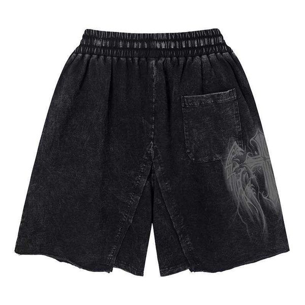 2023 new trendy high street dark cross printed shorts for men's summer loose, White;black
2023 new trendy high street dark cross printed shorts for men's summer loose, White;black