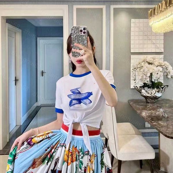 23ss womens t-shirt womens designer clothing tee round neck pure cotton simple monogram print waist strap short crop short sleeve t-shirt wo, White
23ss womens t-shirt womens designer clothing tee round neck pure cotton simple monogram print waist strap short crop short sleeve t-shirt wo, White