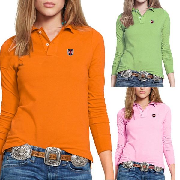 polos autumn new lady long sleeve polo shirts casual women lapel tshirt cotton women fashion embroides slim top, White
polos autumn new lady long sleeve polo shirts casual women lapel tshirt cotton women fashion embroides slim top, White