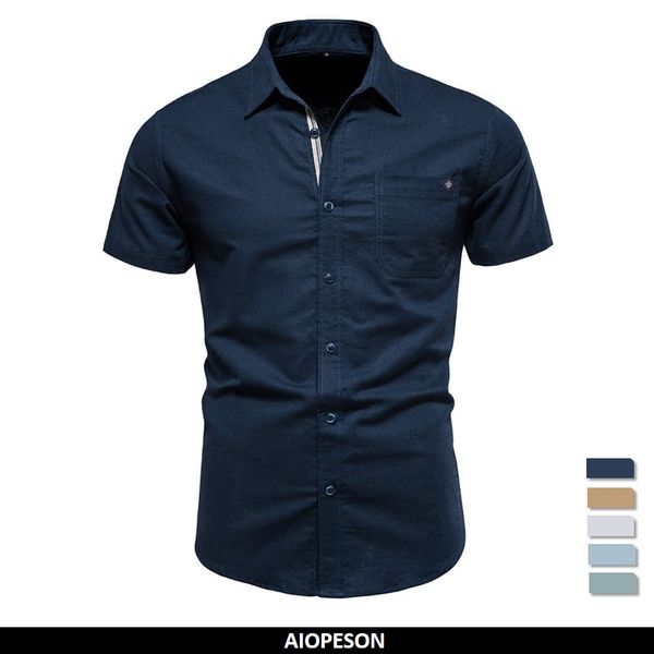 aiopeson 100% cotton men's short sleeve shirts solid color social shirts for men single pocket new summer designer shirts, White;black
aiopeson 100% cotton men's short sleeve shirts solid color social shirts for men single pocket new summer designer shirts, White;black