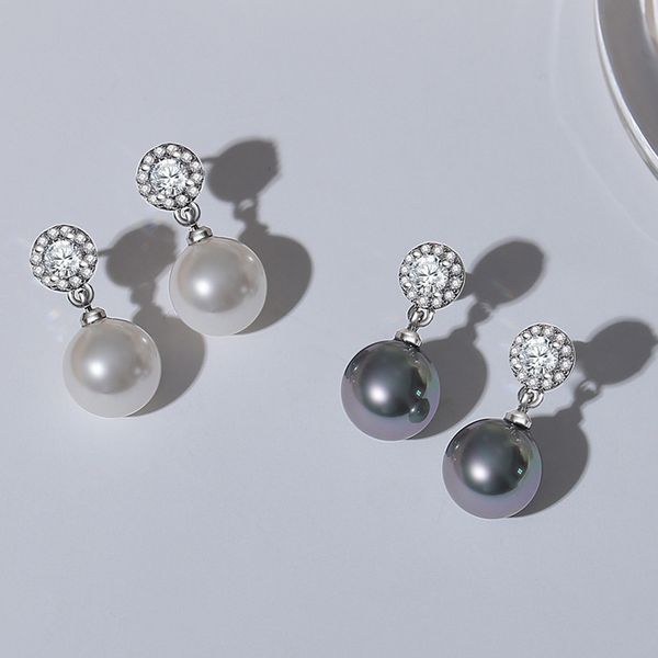 s3731 fashion jewelry dangle micro-inset zircon pearl earrings for women senior sense elegant stud earrings, Silver
s3731 fashion jewelry dangle micro-inset zircon pearl earrings for women senior sense elegant stud earrings, Silver