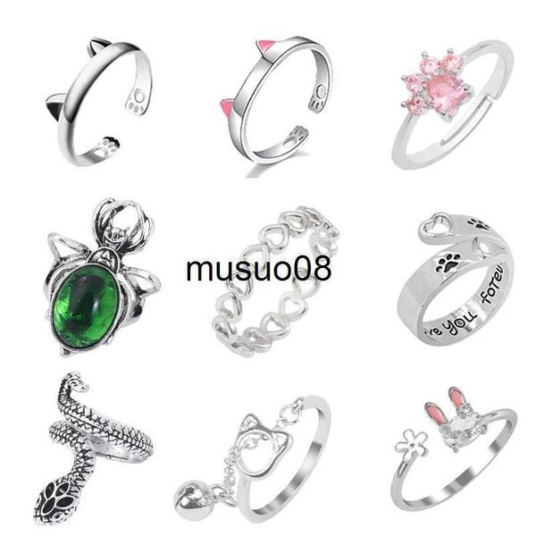 band rings cat ear finger rings open design cute footprints fashion jewelry ring for women young girl child gift adjustable animal ring j230, Silver
band rings cat ear finger rings open design cute footprints fashion jewelry ring for women young girl child gift adjustable animal ring j230, Silver