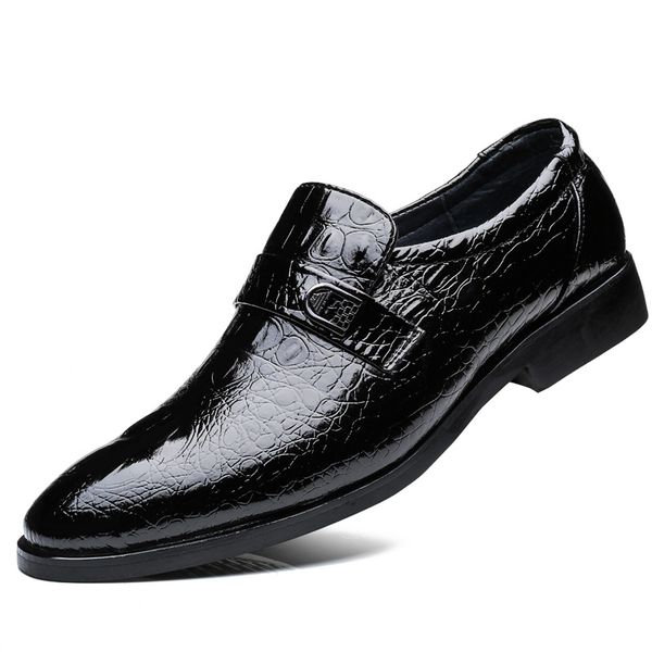 luxury leather casual office business wedding shoes mens crocodile pattern fashion pointed toe set feet mens leather shoes, Black
luxury leather casual office business wedding shoes mens crocodile pattern fashion pointed toe set feet mens leather shoes, Black