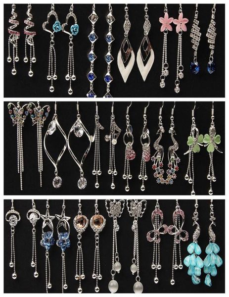 anti allergy crystal tassels earrings flower butterfly peacock love heart hanging long earrings box packed mixed 20 style 20pairs7450135, Silver
anti allergy crystal tassels earrings flower butterfly peacock love heart hanging long earrings box packed mixed 20 style 20pairs7450135, Silver