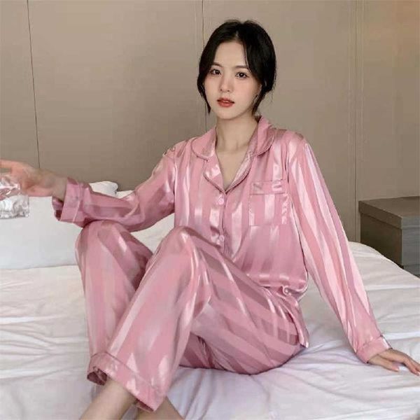 pyjamas spring and autumn new fashion ice silk home clothes long sleeve trousers pajamas two-piece suit pyjamaswomen sleepwear set j230601, Red;black
pyjamas spring and autumn new fashion ice silk home clothes long sleeve trousers pajamas two-piece suit pyjamaswomen sleepwear set j230601, Red;black