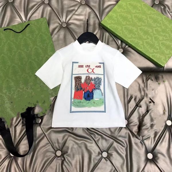 23ss brand designer boy girl summer short sleeve t-shirts logo printing t-shirt color matching pure cotton round collar fashion kid clothing, Blue
23ss brand designer boy girl summer short sleeve t-shirts logo printing t-shirt color matching pure cotton round collar fashion kid clothing, Blue