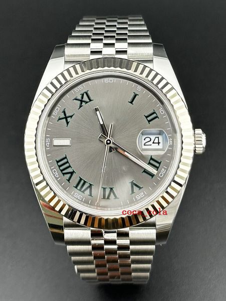 new watch strap luxury wristwatch 41mm men steel watch wimbledon dial fluted bezel jubilee 126334 movement 904l automatic mens bracelet wate, Slivery;brown
new watch strap luxury wristwatch 41mm men steel watch wimbledon dial fluted bezel jubilee 126334 movement 904l automatic mens bracelet wate, Slivery;brown
