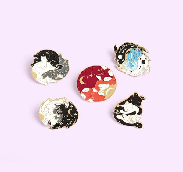yinyang brooches pins enamel animal hug cat dragon fox fish brooch lapel pin bags badge for women men fashion jewelry6426759, Gray
yinyang brooches pins enamel animal hug cat dragon fox fish brooch lapel pin bags badge for women men fashion jewelry6426759, Gray