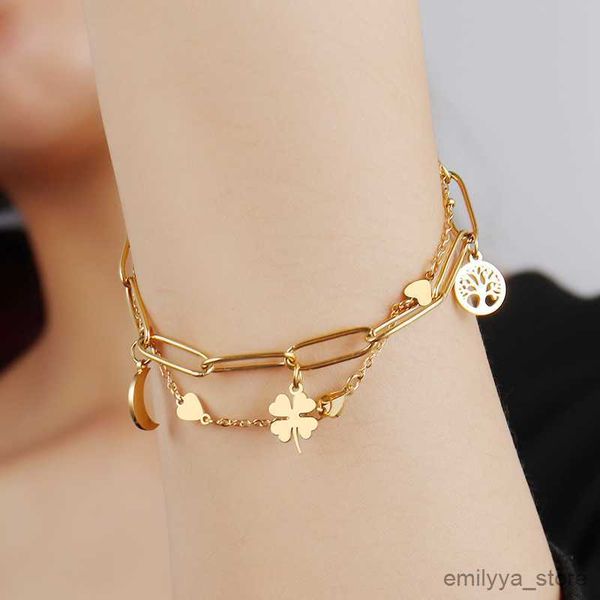 charm bracelets stainless steel bracelet for women double layer chain bracelet heart pendant bracelets lock bracelet jewelry gift, Golden;silver
charm bracelets stainless steel bracelet for women double layer chain bracelet heart pendant bracelets lock bracelet jewelry gift, Golden;silver
