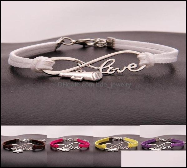 charm bracelets jewelry cheer leader horn wish infinity love veet rope wrap bangle for women men luxury sports gift drop delivery1921893, Golden;silver
charm bracelets jewelry cheer leader horn wish infinity love veet rope wrap bangle for women men luxury sports gift drop delivery1921893, Golden;silver
