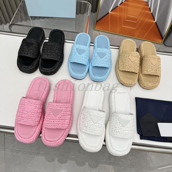 designer sandals women knitted vine woven summer beach platform sandals solid color matching classic slip-on flats style, Black
designer sandals women knitted vine woven summer beach platform sandals solid color matching classic slip-on flats style, Black