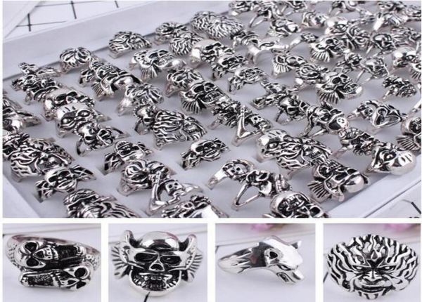 50pcslot gothic big skull ring men man imitation stainless steel bohemian punk vintage jewelry religion statement rings mixed sty5677615, Silver
50pcslot gothic big skull ring men man imitation stainless steel bohemian punk vintage jewelry religion statement rings mixed sty5677615, Silver