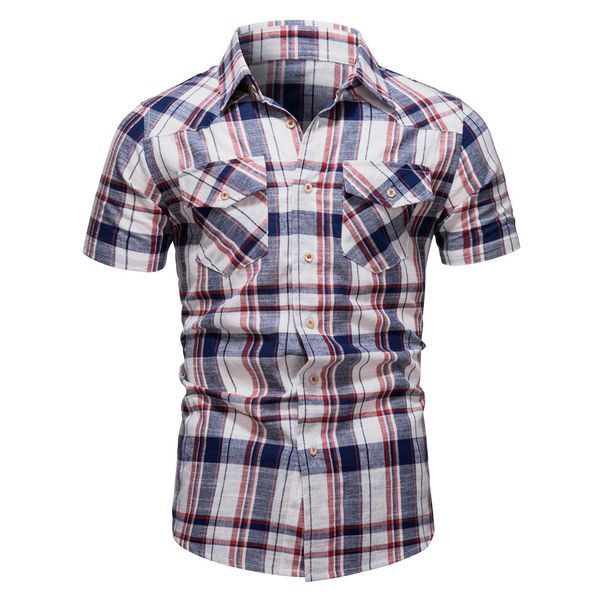 aiopeson 100% cotton plaid shirt men fashion brand quality short sleeve checkered shirt man social business summer men, White;black
aiopeson 100% cotton plaid shirt men fashion brand quality short sleeve checkered shirt man social business summer men, White;black