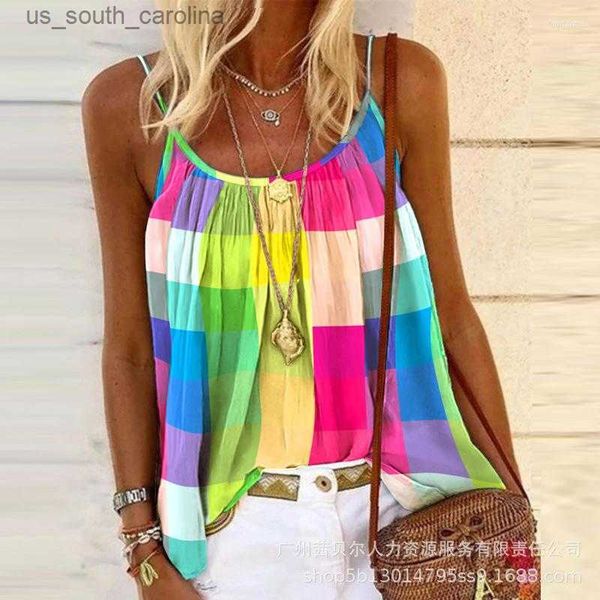camis women's t shirts women sleeveless o neck camis tanks colorblock plaid print flowy cami summer fashion casual y2k l230522, White
camis women's t shirts women sleeveless o neck camis tanks colorblock plaid print flowy cami summer fashion casual y2k l230522, White