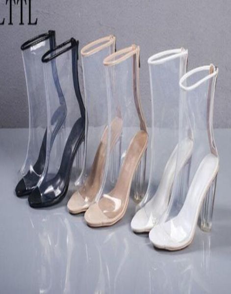 new chaussure femme clear heel transparent boots plastic womens ankle booties peep toe perspex lucite 11cm high heels shoes4601971, Black
new chaussure femme clear heel transparent boots plastic womens ankle booties peep toe perspex lucite 11cm high heels shoes4601971, Black