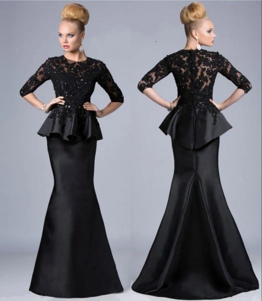 vintage black mermaid mother of the bride dresses for wedding party 2023 floor length half sleeves lace appliques peplum satin groom mom pro, Black;red
vintage black mermaid mother of the bride dresses for wedding party 2023 floor length half sleeves lace appliques peplum satin groom mom pro, Black;red