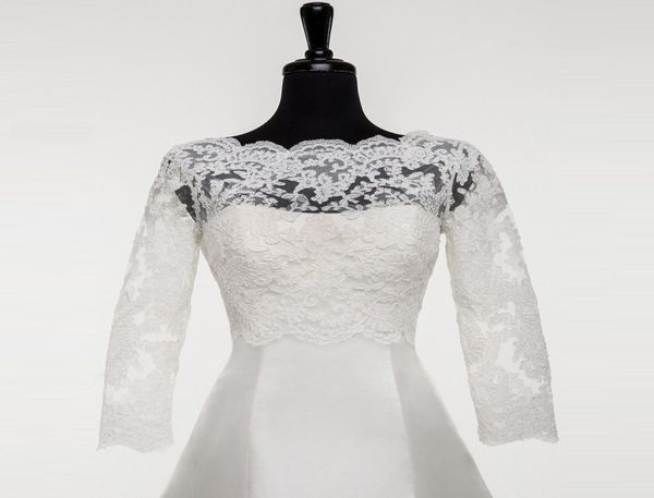 wedding jacket with sleeves 2019 boat neck appliqued lace bridal jacket bolero 34 sleeves buttons back custom made1704333, White
wedding jacket with sleeves 2019 boat neck appliqued lace bridal jacket bolero 34 sleeves buttons back custom made1704333, White
