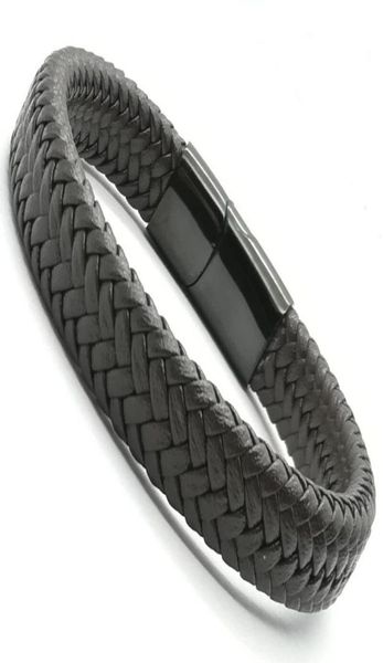 2018 men jewelry punk black braided geunine leather bracelet stainless steel magnetic buckle fashion bangles4382895, Golden;silver
2018 men jewelry punk black braided geunine leather bracelet stainless steel magnetic buckle fashion bangles4382895, Golden;silver