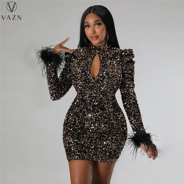 dresses vazn 2022 sequins new high street style women short dress long sleeve round neck dress pure color lady mini short dress, Black;gray
dresses vazn 2022 sequins new high street style women short dress long sleeve round neck dress pure color lady mini short dress, Black;gray
