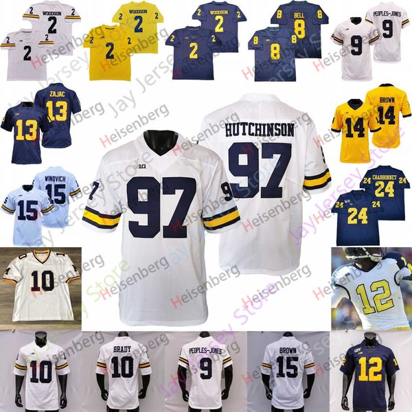 american college football wear michigan wolverines football jersey ncaa aidan hutchinson tom brady charles woodson cade mcnamara blake corum, Black
american college football wear michigan wolverines football jersey ncaa aidan hutchinson tom brady charles woodson cade mcnamara blake corum, Black