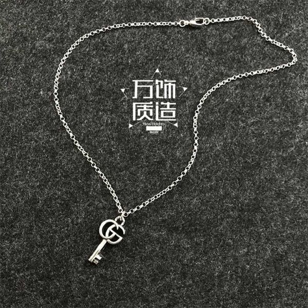 new 2023 designer jewelry bracelet necklace ring sterling key shape pendant rattan pattern ins men's women's sweater chain, Silver
new 2023 designer jewelry bracelet necklace ring sterling key shape pendant rattan pattern ins men's women's sweater chain, Silver