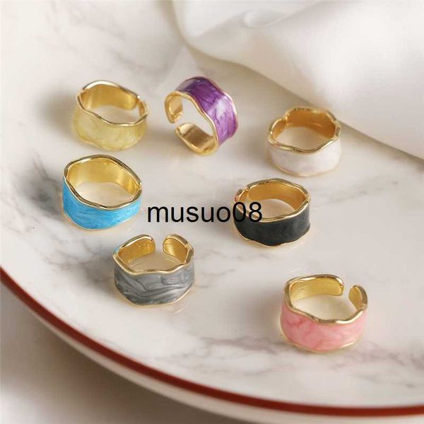 band rings new korean fashion metal irregular round open rings for women smooth enamel index finger rings female jewelry gift j230602, Silver
band rings new korean fashion metal irregular round open rings for women smooth enamel index finger rings female jewelry gift j230602, Silver