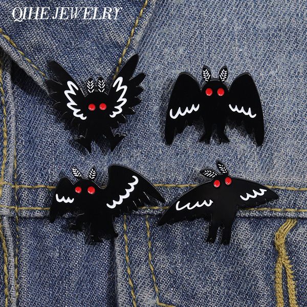 punk halloween mothman enamel pin brooch lapel badges animals moth jewelry gifts women girl anime custom black bird accessories, Gray
punk halloween mothman enamel pin brooch lapel badges animals moth jewelry gifts women girl anime custom black bird accessories, Gray